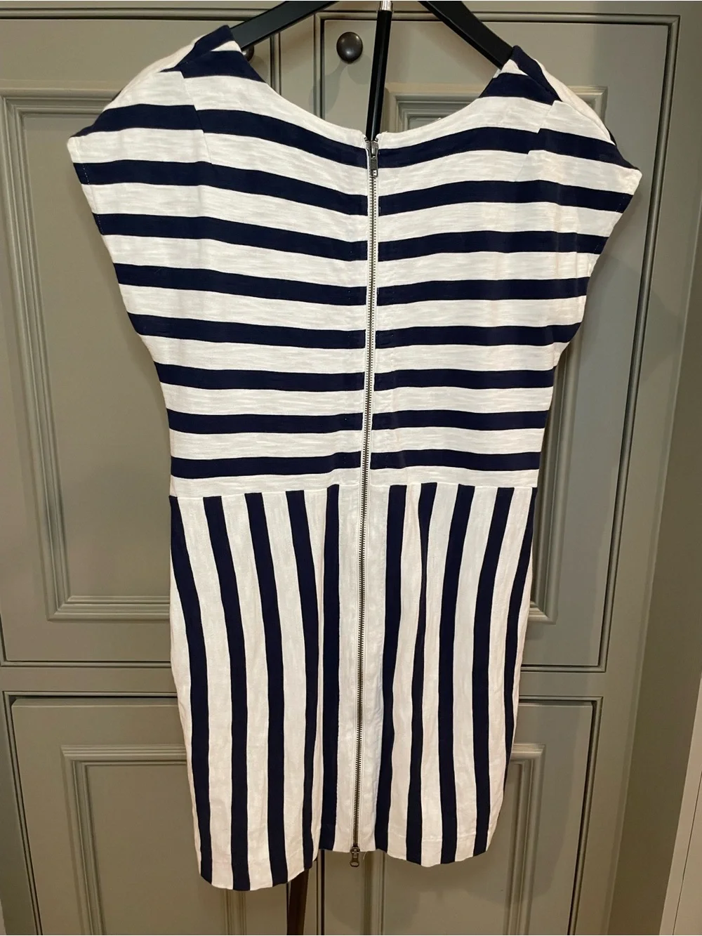 Madewell Blue White Striped Nautical Dress Tunic Cover Up Deep Pockets Travel - Picture 7 of 8